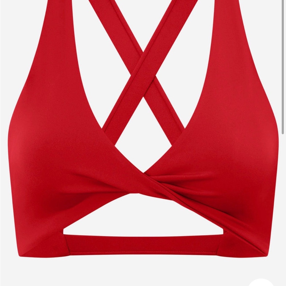 Scarlet Cross-Strap Crop Top